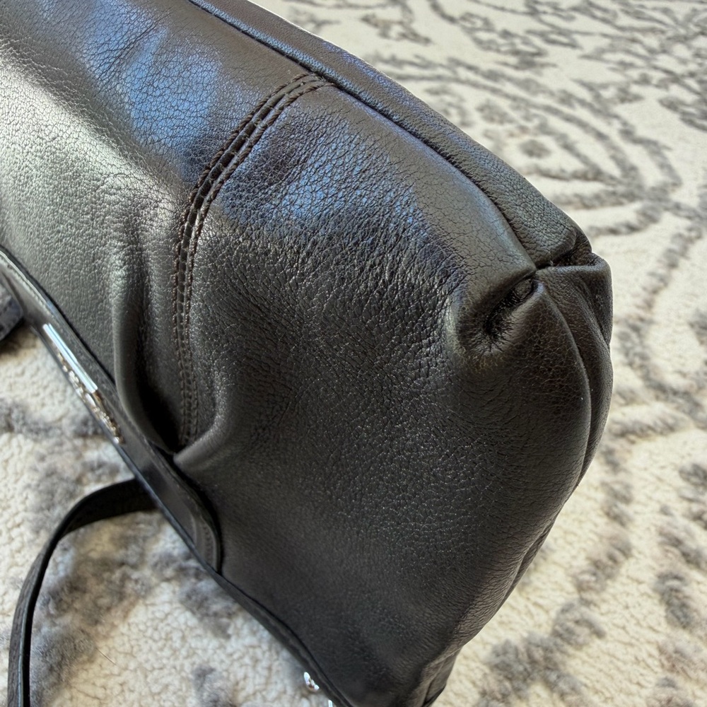 Coach Vintage Black Leather Mini Purse Handbag / Wristlet - Picture 10 of 13